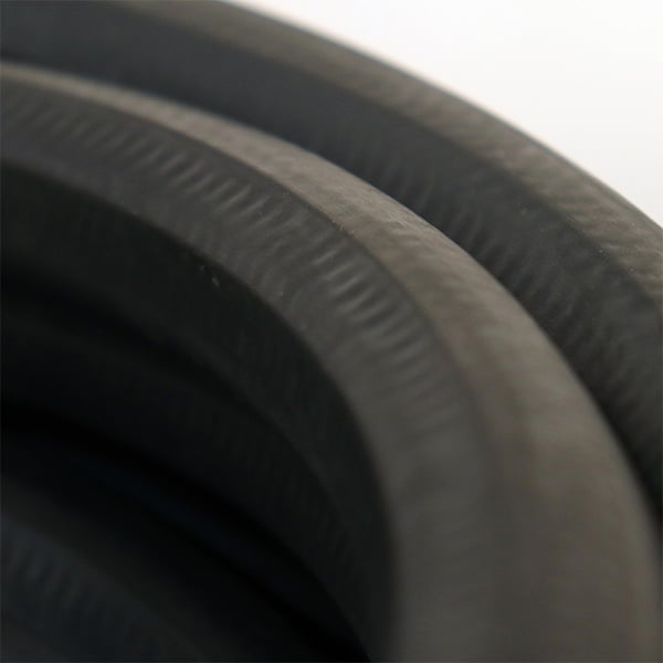 Apex Pro All Rubber Industrial Duty black hose close up
