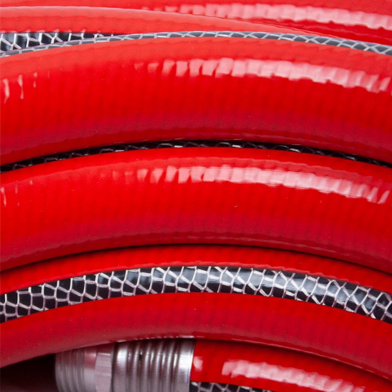 Neverkink XP Teknor Apex 3/4-in x 100-ft Contractor-Duty Kink Free Vinyl  Red Coiled Hose in the Garden Hoses department at